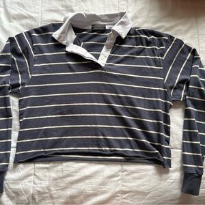 Striped Long Sleeve Polo Shirt